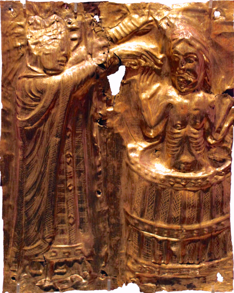 Podoba kráľa sa zachovala na reliéfe z 13. storočia, zobrazuje jeho krst.